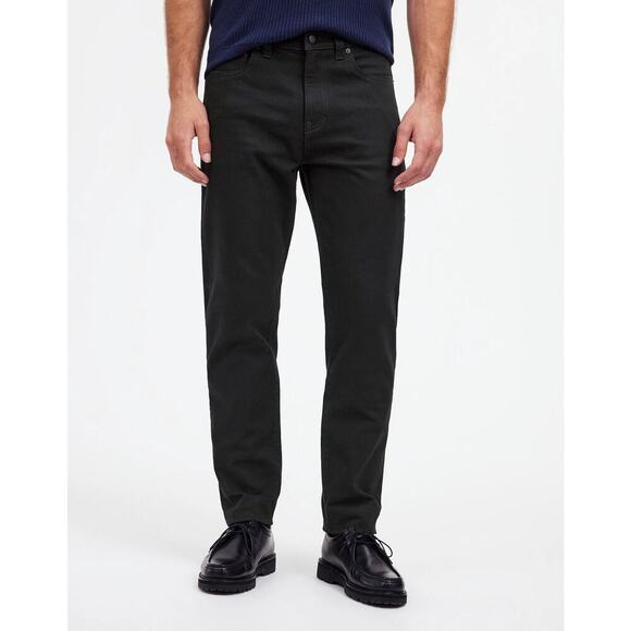 Madewell Relaxed Taper Jeans Stretch Flex Denim Dark Wash Black NWT 32 x 32 - Picture 1 of 9